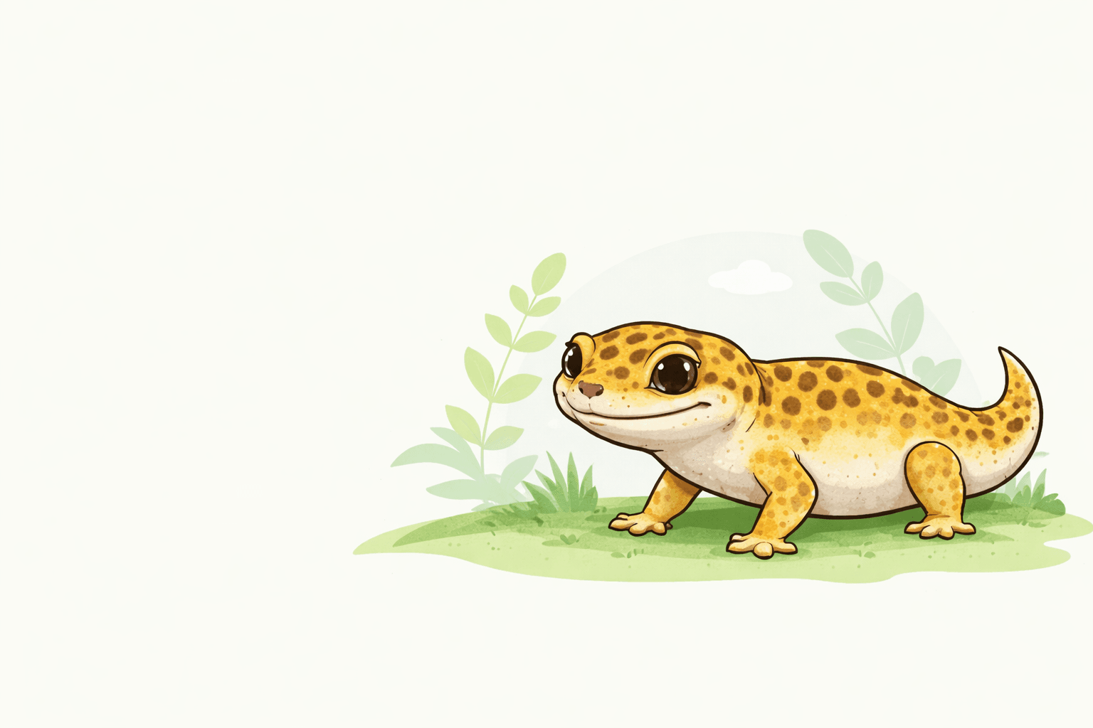 Leopard gecko illustration