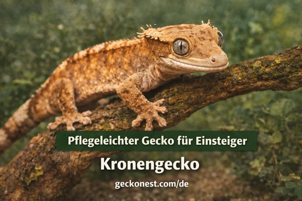 kronengecko auf einem ast beliebte geckoart für anfänger und baumbewohnender gecko