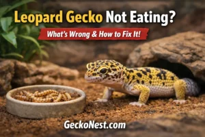 leopard gecko not eating mealworms in terrarium bowl