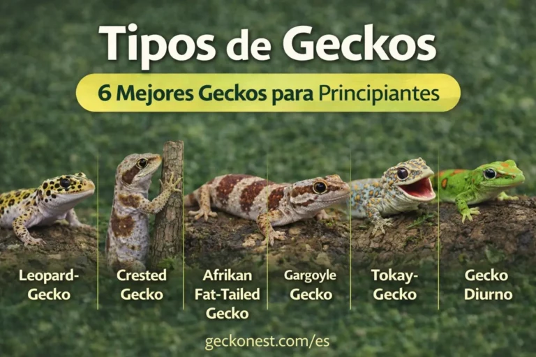 Tipos de Geckos: 6 Tipos de Geckos Populares Comparados (El Mejor Gecko para Principiantes)