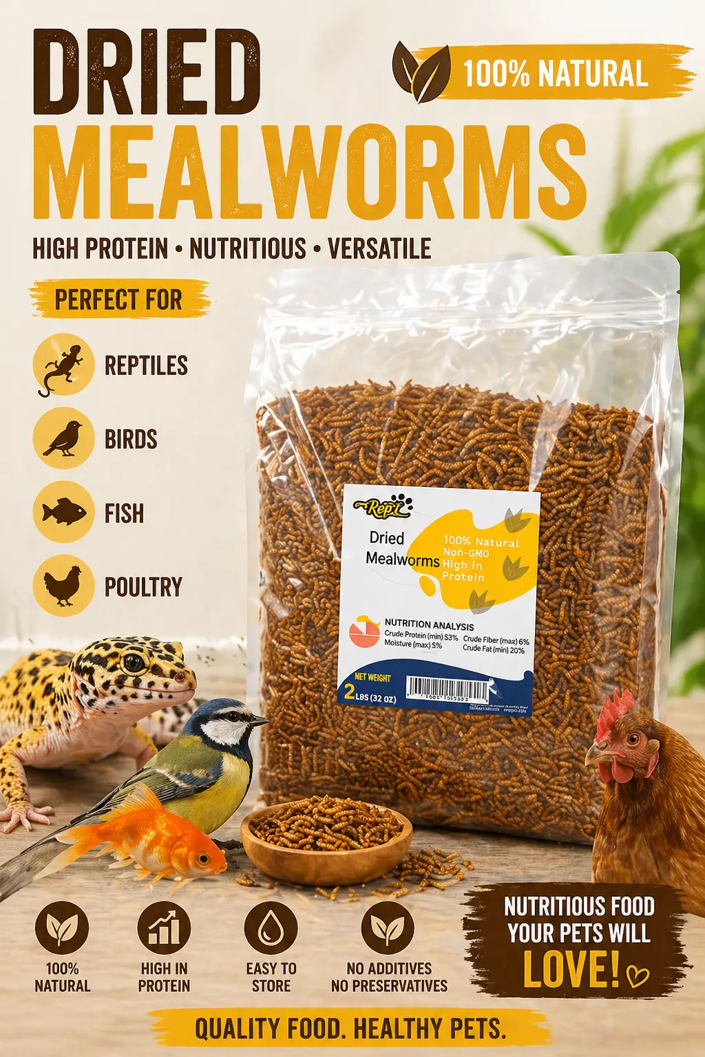 Dried Mealworms