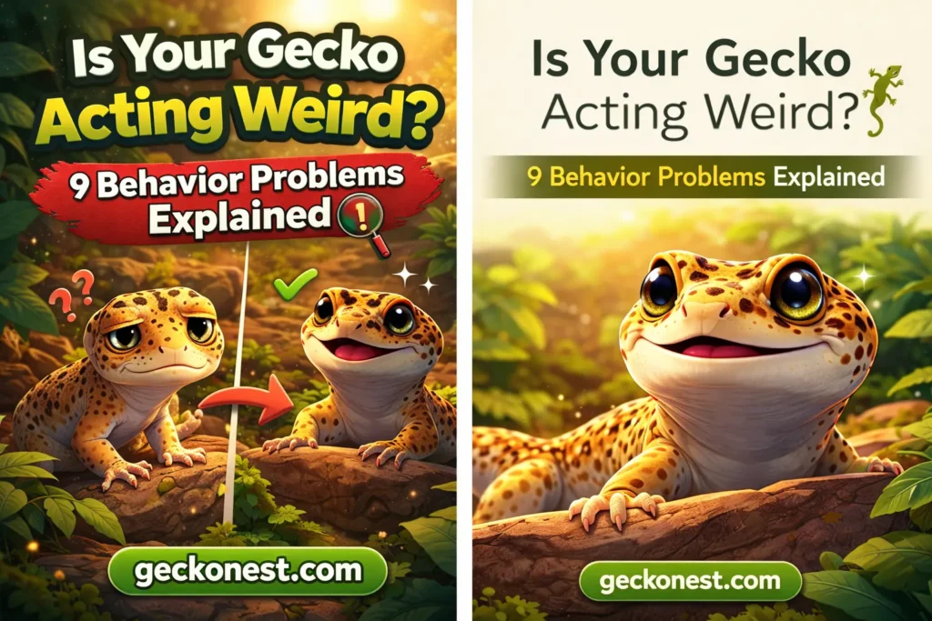 leopard gecko behavior problems weird gecko acting strange healthy vs unhealthy signs comparison