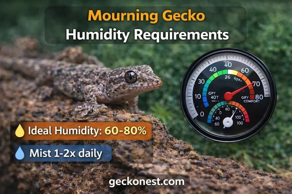 mourning gecko humidity requirements ideal humidity range and misting schedule