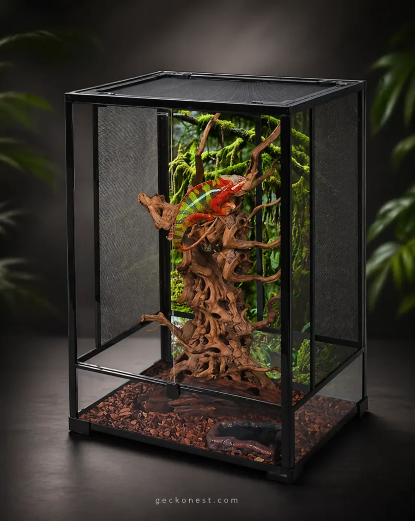 glass reptile terrarium for gecko natural habitat setup