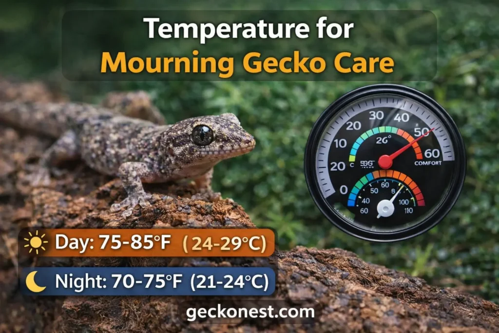 temperature for mourning gecko care ideal daytime and nighttime heat range