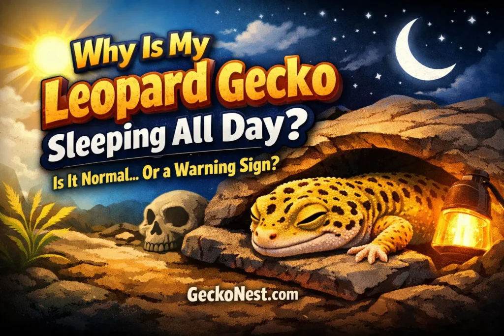 why is my leopard gecko sleeping all day leopard gecko sleeping in hide hero image