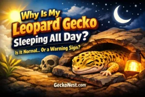 why is my leopard gecko sleeping all day leopard gecko sleeping in hide hero image
