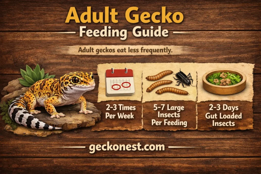 how many mealworms to feed leopard gecko adult portion
