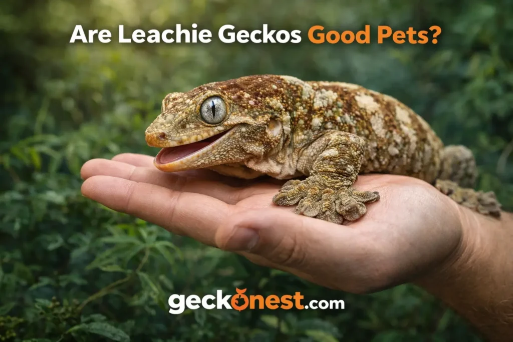 are leachie geckos good pets being handled by owner on hand