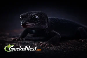 black night leopard gecko dark morph rare close up high quality