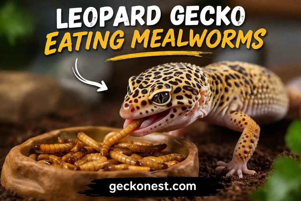 how many mealworms to feed leopard gecko feeding example